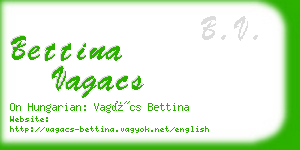 bettina vagacs business card